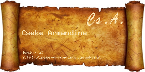 Cseke Armandina névjegykártya
